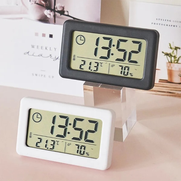 Digital Alarm Clock Electronic Digital Desktop Clock Desk Table Bedroom Temperature Humidity Simple And Portable Mini Clocks