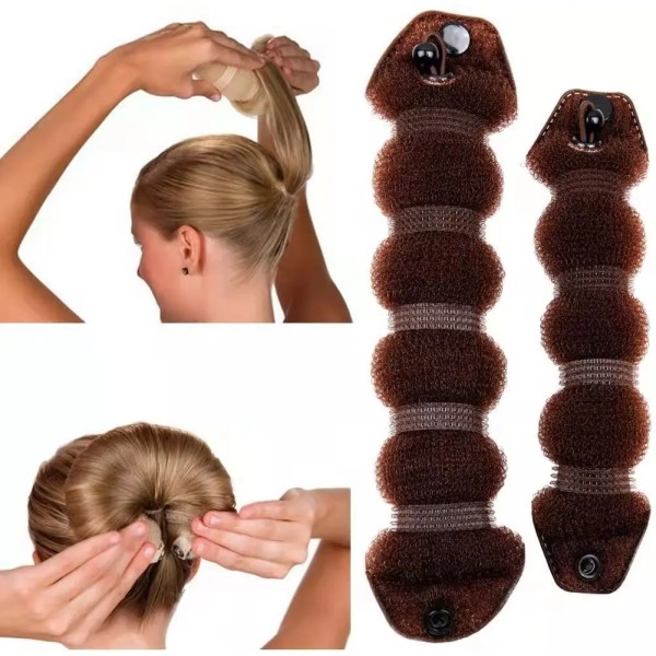 2pcs Heatless Curling Rod Women Hair Styling Former Magic Sponge Bun Maker Donut Braiders Curling Headwear Hair Rope Hair Band