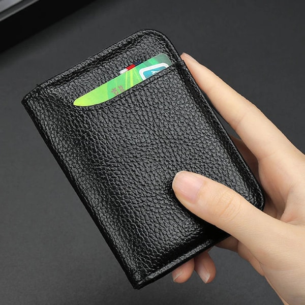 Luxury Men Card Holder Leather Thin Mini Men's Wallet Small Pocket Purse Women Bank Credit Card Holder for Men Card Wallets