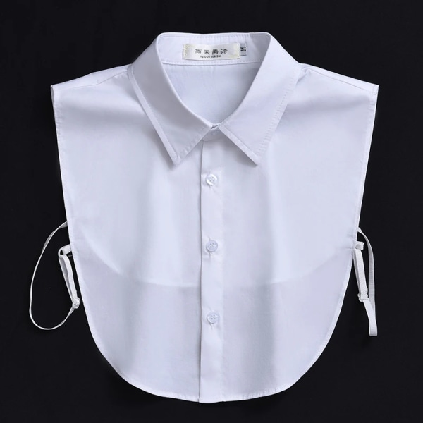 Elegant White Detachable Collar For Women Men Fake Collar Shirt Lapel Woman Men False Shirt Collar Black Removable Half Shirt