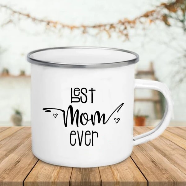 Best Mom/dad Ever Mugs Enamel Mug Original Breakfast Cups to Sublimate Beer Cup of Coffee Personalized Gifts Stainless Steel Mug