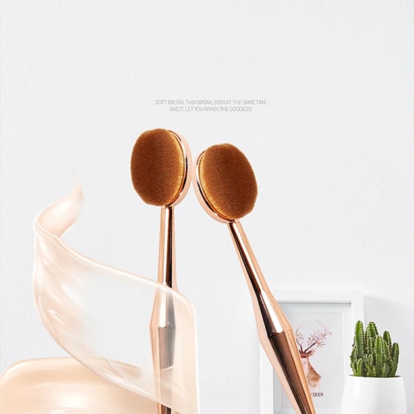 Makeup Brush 2 PCS Toothbrush The New  Makeup Brush Foundation Oval Brushes One Set High End Foundation Brush