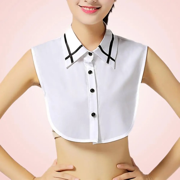 29 Styles Womens Detachable Fake False Collar Solid Color Retro Plaid Check Chiffon Half Shirt Blouse Adjust Clothes Accessories