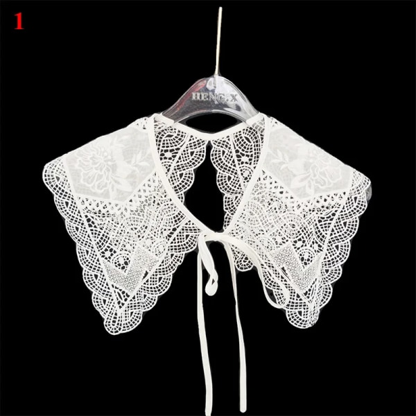 Removable Lace Doll Fake Collar Women Tie Ladies White Shawl Wrap Detachable Lapel False Collar All-match Clothes Accessories