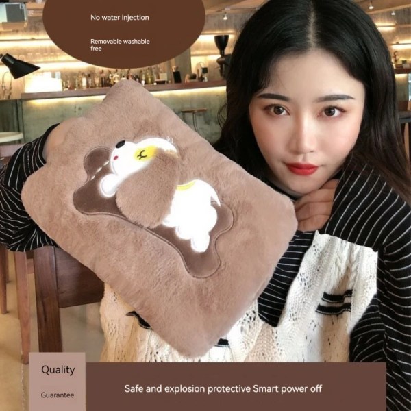 Winter Cartoon Explosion-proof Hot Water Bag Rechargeable Student Hand Warming Treasure Plush Warm Water Bag Warm Baby Girl Wate