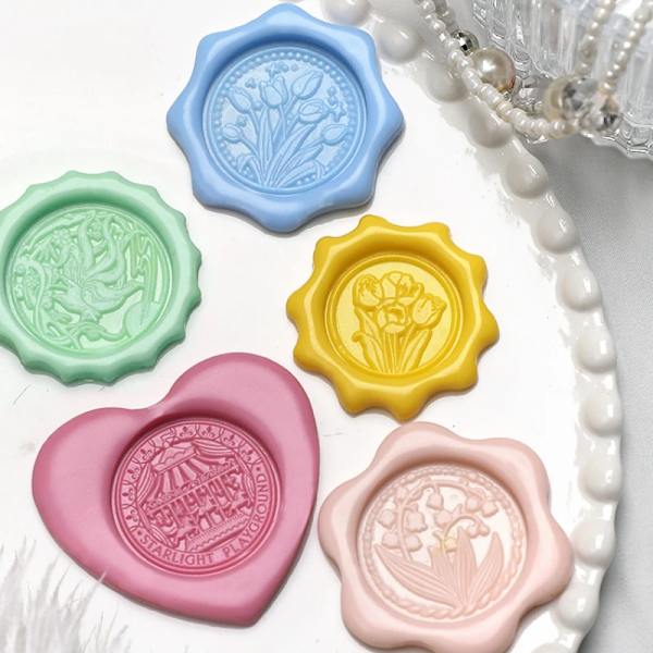 New Rose Golden Ring Shape Holder Lacquer Stamp Mold Seal Head Wax Grain Setter Scrapbooking Postcard Decoration Tool