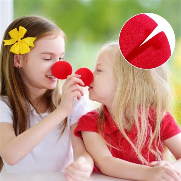100Pcs Red Ball Clown Noses Foam Sponge Cosplay Noses DIY Festival Props For Home Halloween Christmas Party Decors Supplies