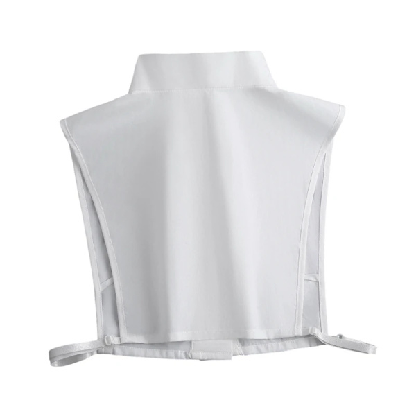 Stand False Collar White Blouse Top Collar Elegant Pearl Button Fake Collar Neck Wrap Universal Party Formal Accessories