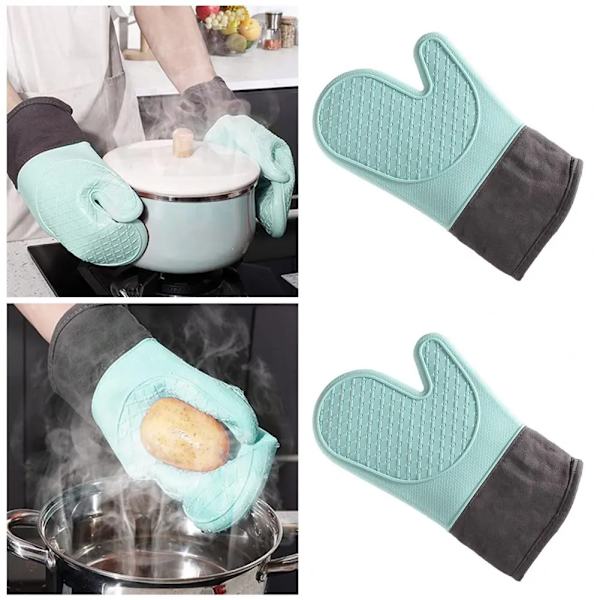1Pc Insulation Gloves Suspension Thermal Insulation Anti-scald Oven Baking Hot Pot Mitts for Bakery