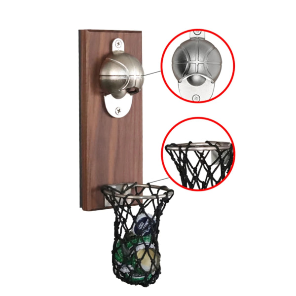 Creative Bottle Opener Basketball Wall Bottle Opener Wall Mounted With Magnetic Beer Opener Gift Kitchen Tools