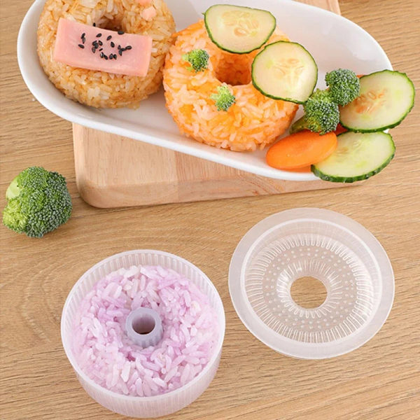 Rice Ball Mold Donut Round Non-Stick Sushi Maker DIY Easy Rice Ball Press Mold tools Children's Bento Set Kitchen Accessory