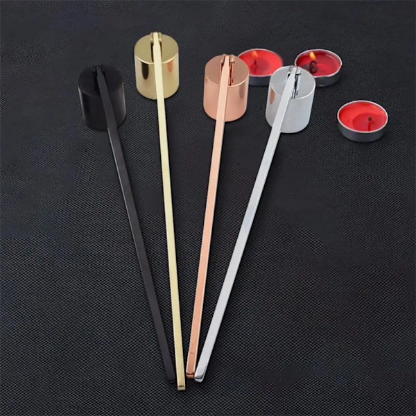 Stainless Steel Candle Fire Extinguisher Home Long Handle Candle Snuffer Retro Decorative Candle Aromatherapy Candle Shade