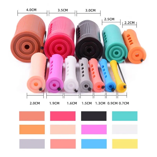 10pcs Hair Cold Roller Heatless Curling Curlers Hair Heatless Curling Rods Magic Hair Curlers Without Heat Wave Curly Perm Rods