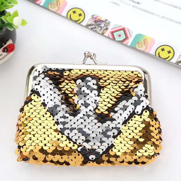 Fashion Sequins Mini Wallet Clutch Pouch Portable Women Coin Purses Handbags Card Holder Keys Earphone Bags Square