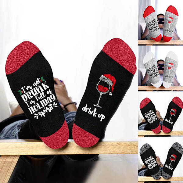 Winter Letter Printed Warm Socks Autumn Winter Contrast Color Sport Cotton Socks For Women Xmas Magnetic Socks Calcetines