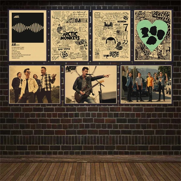 Arctic Monkeys Rock band Kraft Paper Paper Posters Wall Home Bar Posters Home Decor Home Decor wall sticker