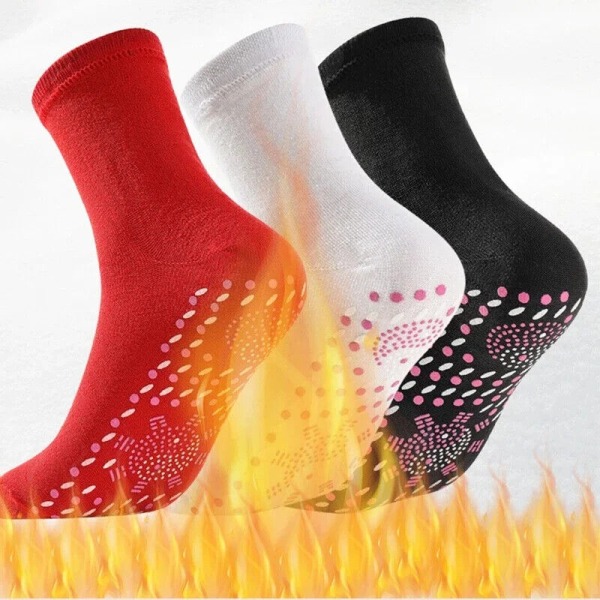 5 Pairs Winter Self-Heating Socks Tourmaline Slimming Mid-calf Sock Warm Thermal