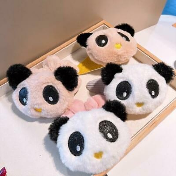 Stuffed Panda Hair Scrunchies Ponytail Holder Elastics Hair Band Panda Hairpin