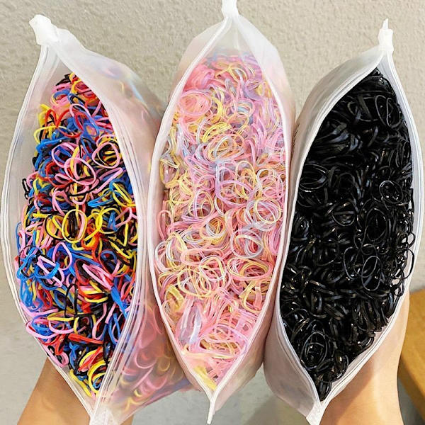 Small Rubber Bands Disposable Gum For Ponytail Holds Scrunchies Fashion 1000 Pcs