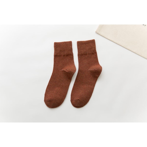 5 Pairs of Autumn Ladies Cotton Solid Color Odor-proof Non-slip Medium Stockings