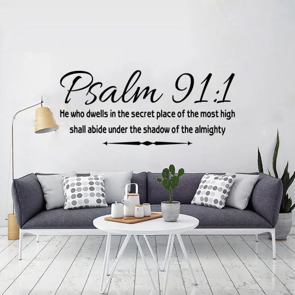 Christian Psalm 91 1 Bible Verse Wall Sticker He Who Dwells In The Secret Place Family Love Pray Religion Quote Wall Decal Vinyl