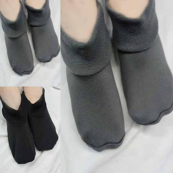 1Pair Winter Warm Soft Fleece Thick Bed Sock Non-Slip Slipper Floor Socks Indoor