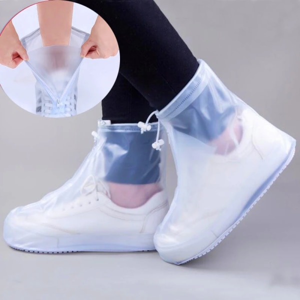 1 Pair Waterproof Shoe Cover Silicone Unisex Shoes Protectors Rain Boots For Indoor Outdoor Rainy Reusable Outdoor Shoe Cover