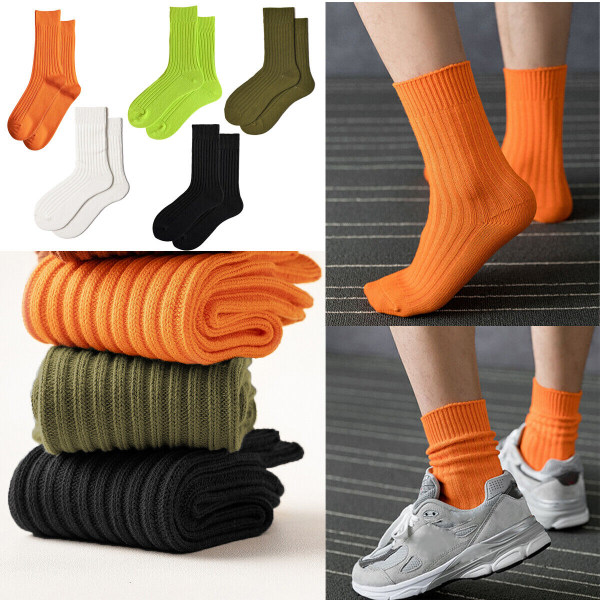 5pairs  Men Thermal Socks Soft Formal Tube Socks Solid Sports Socks Breathable Stockings