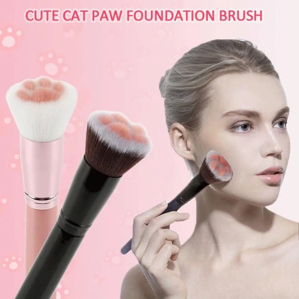 Women Cat Claw Paw Makeup Brushes Cute Foundation Brush Long Lasting Concealer Blush Tool