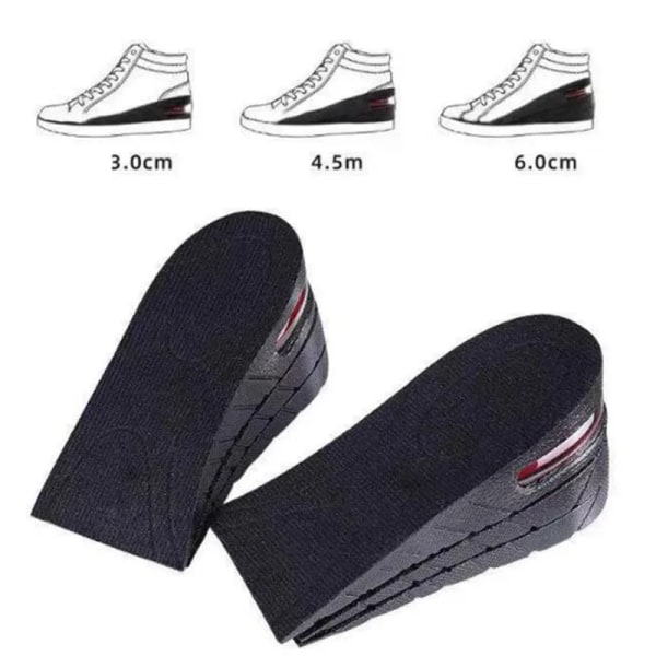 3-6cm Height Increase Insoles for Men Women Elevator Shoes Cushion Unisex Sneakers Heel Lifting Insert Heighten Half Insoles