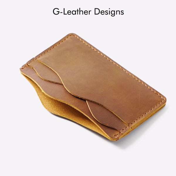Luxury Genuine Leather Credit Card Holder Crazy Horse Leather Card Wallet ID Card Case With 5 Card Slots Wedding Birthday Gift