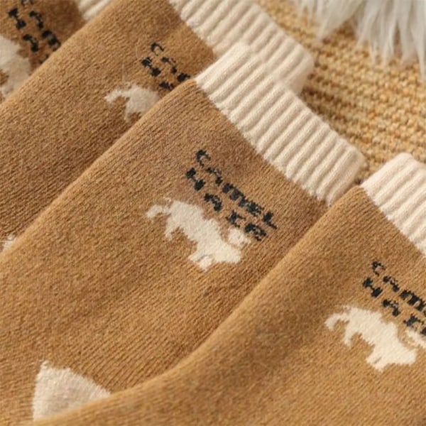 New Fashion Winter Thickened Warm Terry Warm Camel Hair Socks Northern Camel Hair Warm Men Women Socks