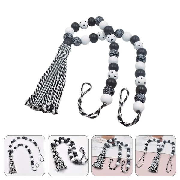 Curtain Tie Window Rope Bead Backstiebacks Holdbacks Drapery Straps Panels Holder Holdback Tieback Belt Ties Halloween Wooden