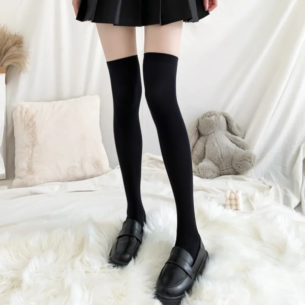 Ultrathin women  s Silk stockings Nylon for ladies Black White Summer autumn winter socks girls Skinny legs over the knee thigh