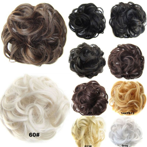 Real Soft Curly Messy Bun Hair Piece Scrunchie 100% Natural Hair Extensions NEW