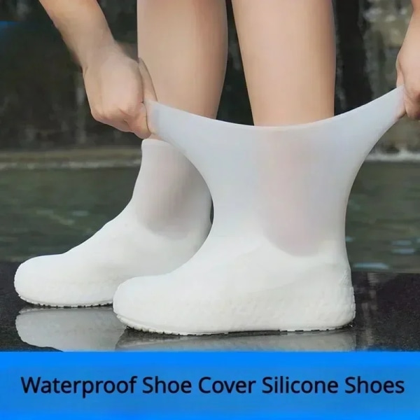 Waterproof Shoe Cover Silicone Shoes Protectors Outdoor Rain Boots Waterproof Non-Slip Shoe Covers Reusable Rainy Boots Cover