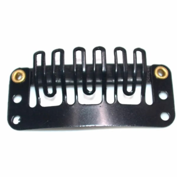 10 Pcs/set Black Hair Extension Clip U Shape Weave Toupee Wig 6 Teeth Snap-Comb Clips Styling Tools 32mm 4 Color Hat Fixing Tool