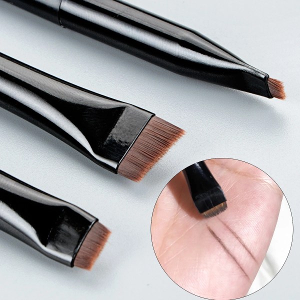 3pcs Blade Makeup Brushes Angled Thin Eyebrow Brush Flat Fine Eyeliner Brush Professional Liner Brow Beauty Make Up Tools
