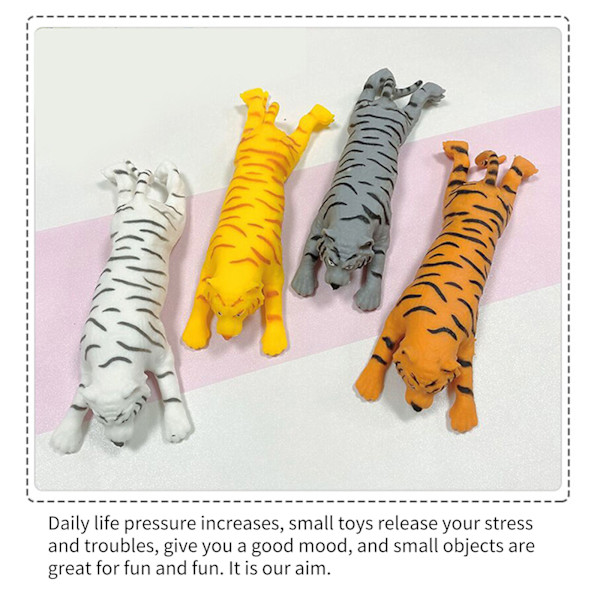 4pcs Tiger Toy Three-dimensio