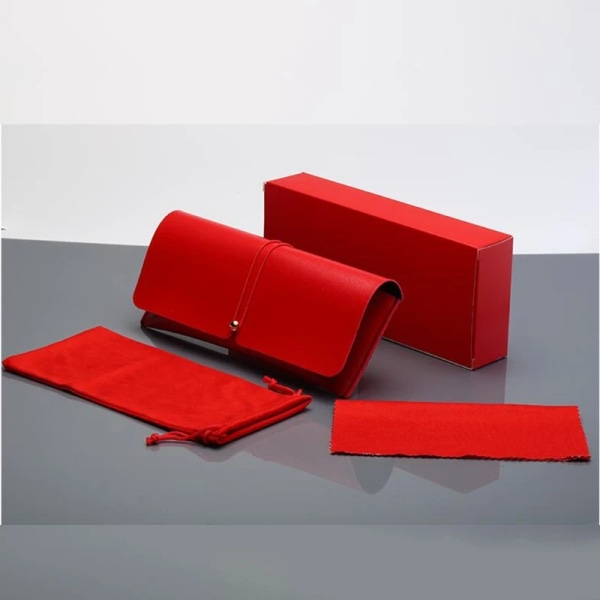 PU Leather Glasses Case Cover with Rope Buckle Storage Box Sunglasses Case Pouch Eyewear Container Organizer