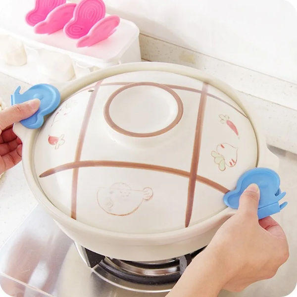 1PC Cute Butterfly Silicone Oven Mitt Cooking Tool Silicone Clip Heat Insulation Non-slip Gadgets Plate Pot Holder Kitchen Tool
