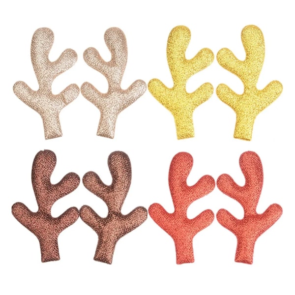 40PCS 3inch Reindeer horn Christmas Hair Accessories girls Christmas decorations for home DIY  Accessory for Hair Bow Headband