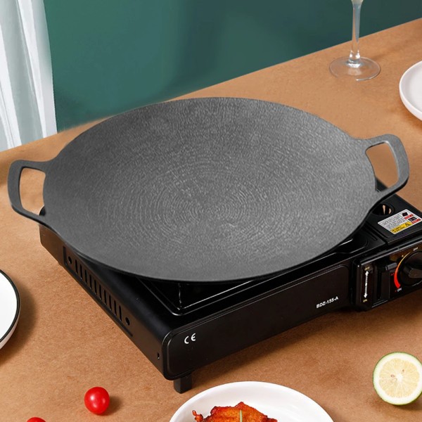 Griddle Plate Korean Grill Pan BBQ Griddle Non-stick Maifan Stone Tray Teppanyaki for Gas Stoves Induction Cookers