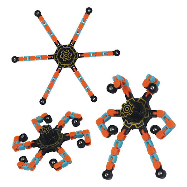 Luminous Decompression Deformation Mechanical Gyro Children's Finger Spiral Toy