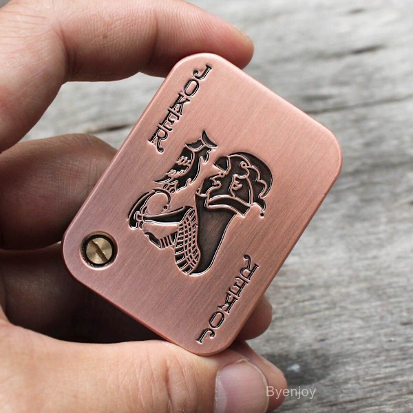 Big Poker Click Clicker Slider Push Card Hand Fidget decompression gift Toy EDC
