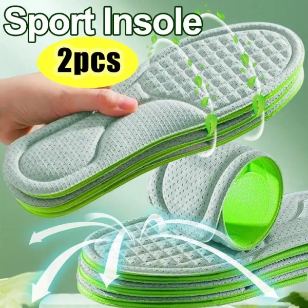 2PCS Soft Memory Foam Insoles for Shoes Men Women Deodorant Absorb-Sweat Massage Sport Insole Feet Orthopedic Shoe Sole Running