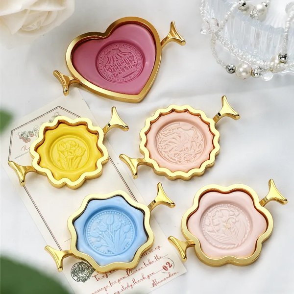 Wax Seal Metal Mold Round Flower Heart Shape For Card Making Wedding Invitation Birthday Gifts Decoration Scrapbooking Supplies
