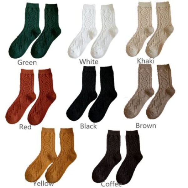 Soft Thick Thermal Cashmere Wool Long Socks Woman Solid Socks Winter Warm