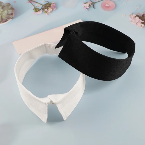 Classic Black/White Collar Shirt Fake Collar Tie Vintage Detachable Collar False Collar Lapel Women/Men Clothes Accessories