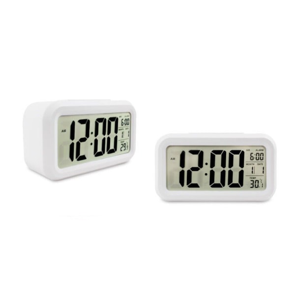 Sleek LED Bedside Alarm Clock with Day/Night Mode and Temperature Reading